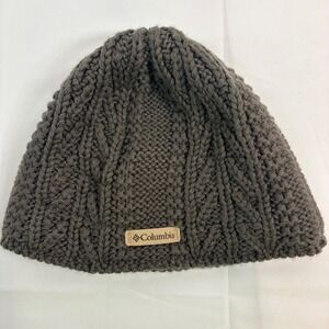Columbia Sportswear Unisex Cable Knit Beanie Hat Brown One Size Thermal Lining
